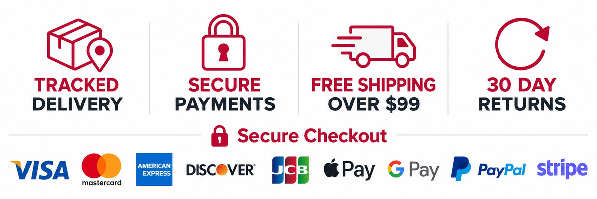 Surprise Parade secure checkout with accepted payment methods tracked delivery free shipping over $99 and 30 day returns